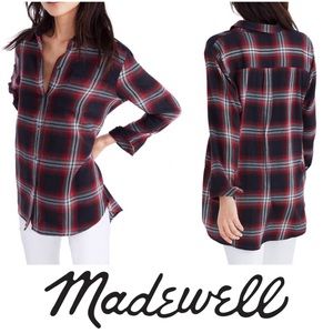 MADEWELL CLASSIC EX-BOYFRIEND PLAID SHIRT